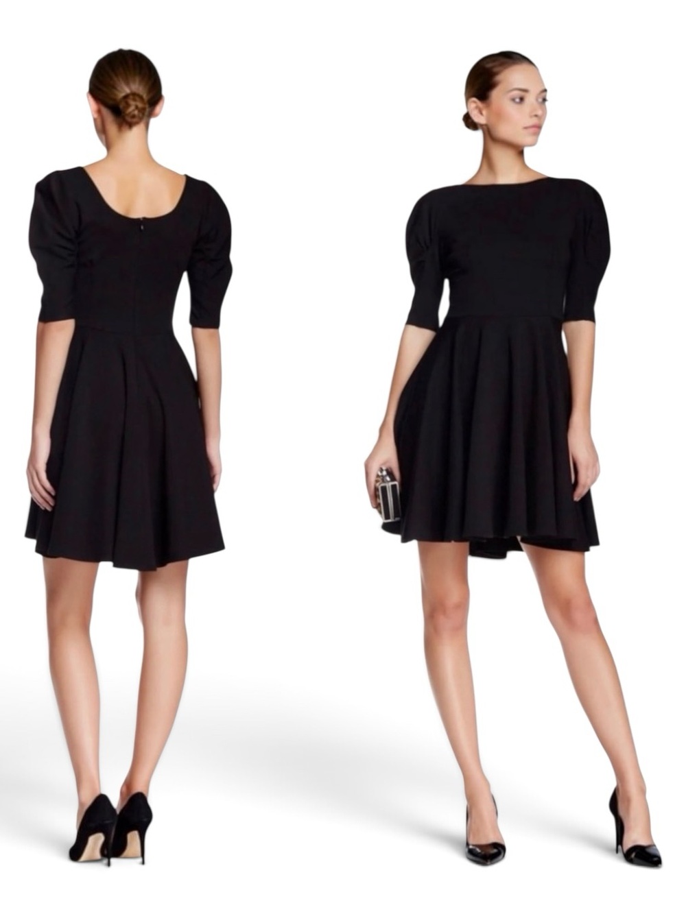 NEW Eva Franco Black Skater Swing Little Black Lupita Dress Size 4 NWT